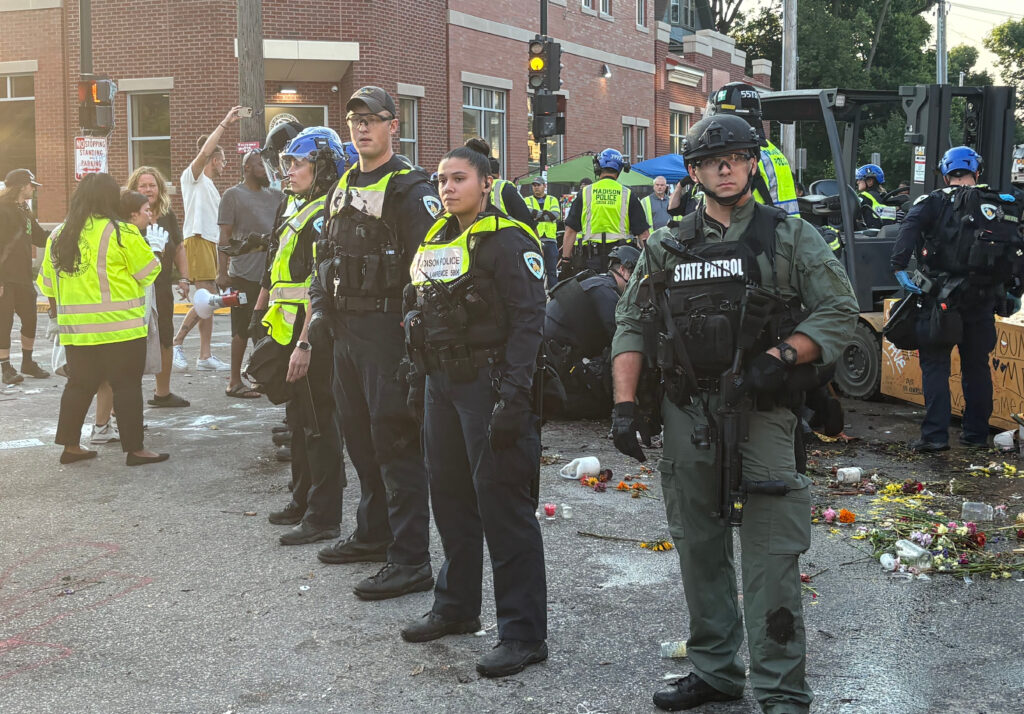 Police clear encampment at intersection of Madison police shooting