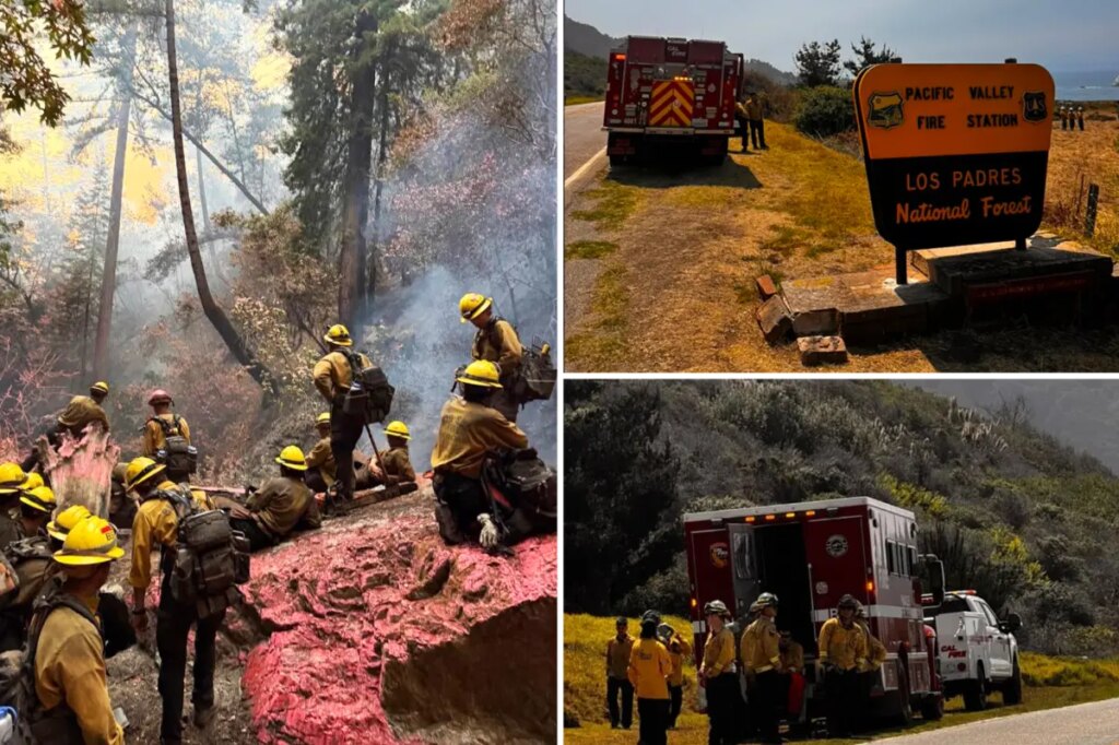 New wildfire explodes near site of massive California blaze as dozens evacuated from their homes