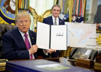 Trump signs order renaming Lake Ontario as Lake America, escalating Canada feud