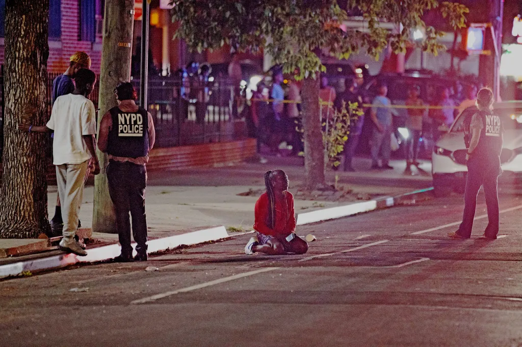 Loved ones gathered near the scene and were playing gospel music late Wednesday night.