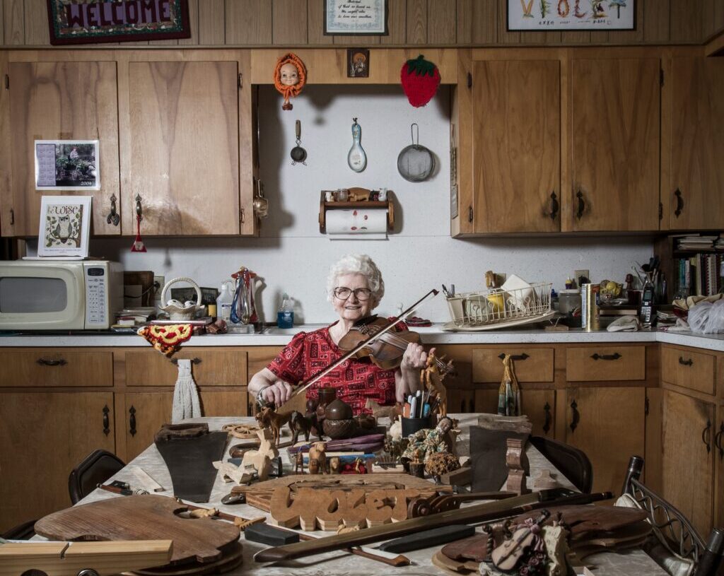 She set aside the fiddle to raise nine children. At 99, she made her Opry debut.