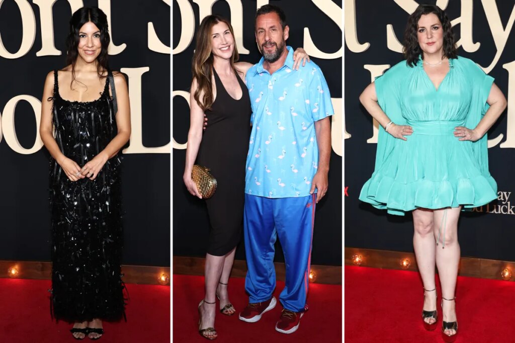 ‘Don’t Say Good Luck’ premiere red carpet: Adam Sandler, Stephanie Beatriz, Melanie Lynskey and more stars