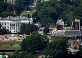 Trump says White House needs ‘military complex’ as courts block his ballroom