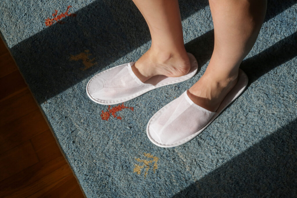 Why you should never walk barefoot on a hotel carpet