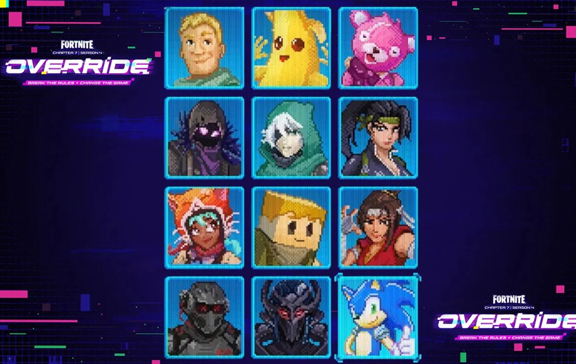 Fortnite Override Battle Pass Trailer Confirms Final Chapter 7 Season 4 Skins