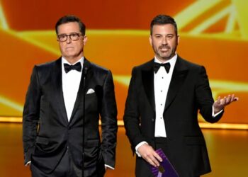 Stephen Colbert Endorses Fellow Nominee Jimmy Kimmel for 2026 Emmys Win: ‘Look How Cute He Is’