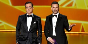 Stephen Colbert Endorses Fellow Nominee Jimmy Kimmel for 2026 Emmys Win: ‘Look How Cute He Is’