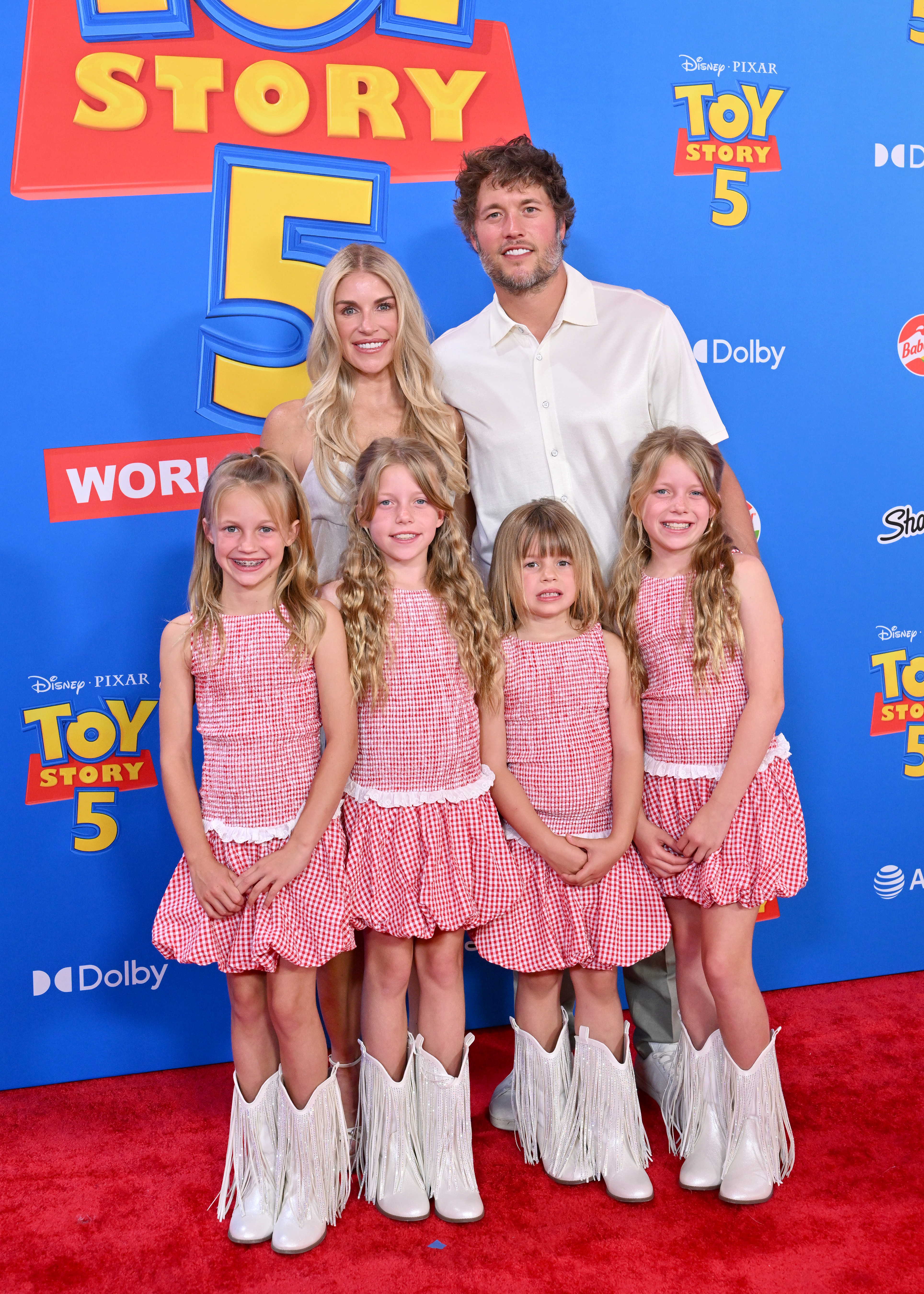 Matthew and Kelly Stafford with four their children