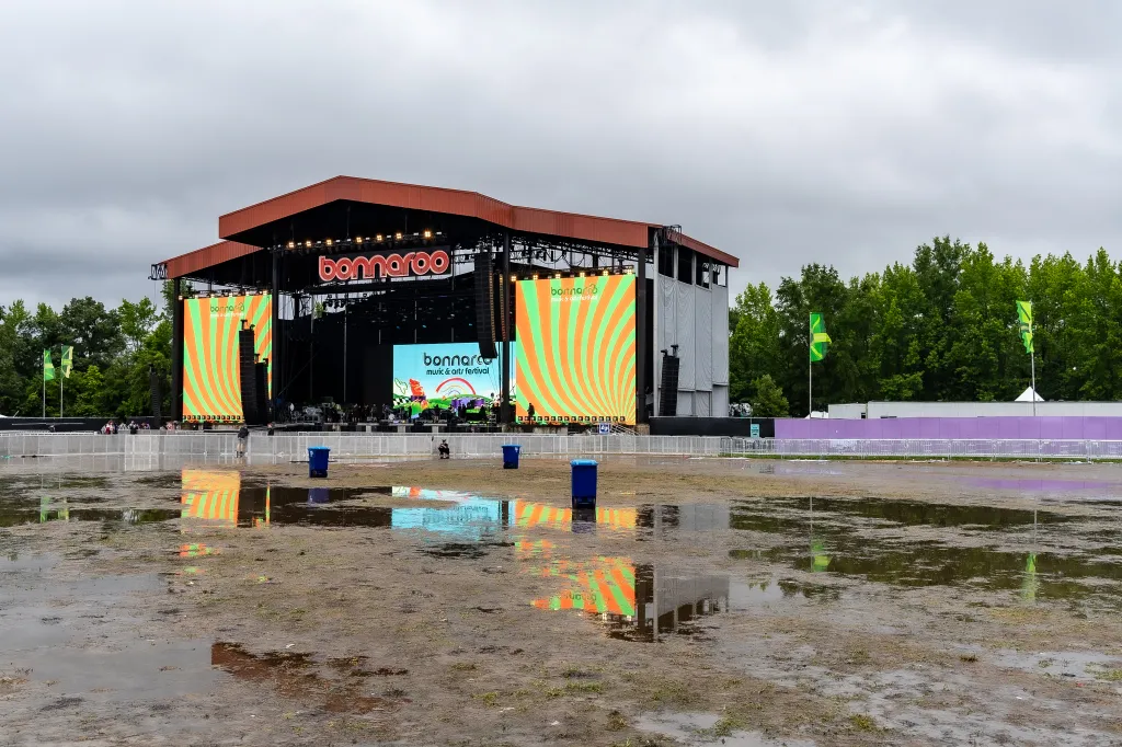 A large outdoor stage with 