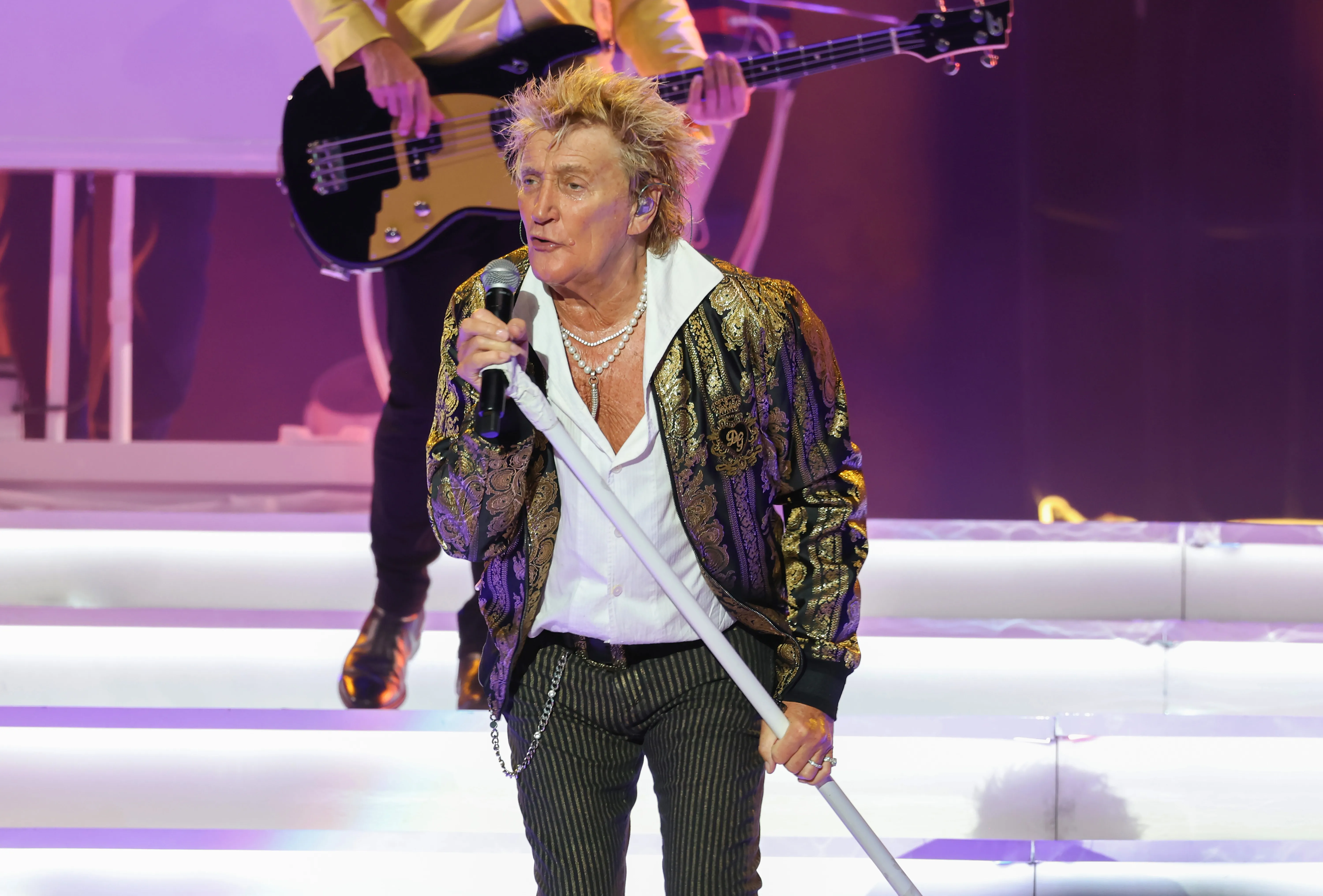 Rod Stewart performs at Northwell at Jones Beach Theater on July 31, 2026 in Wantagh, New York