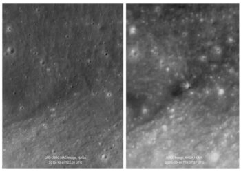 Here Are the First Images of the Crater Left on the Moon by SpaceX’s Rocket