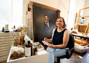 Inside the gentle, careful work of restoring famous paintings of Lincoln