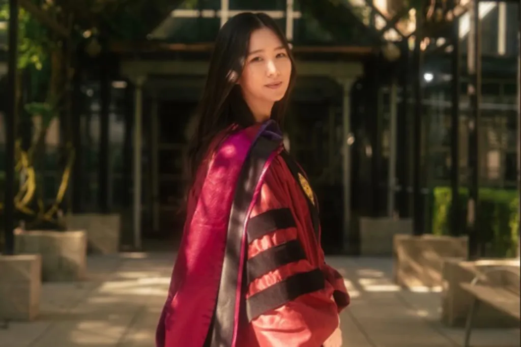 Mary-Jane Jung in academic regalia.