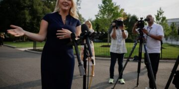 Karoline Leavitt says she’ll miss the press on her last day at White House