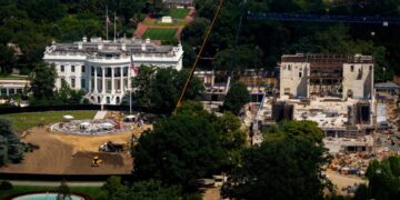The White House says its ballroom is 65% complete. Its documents suggest otherwise.