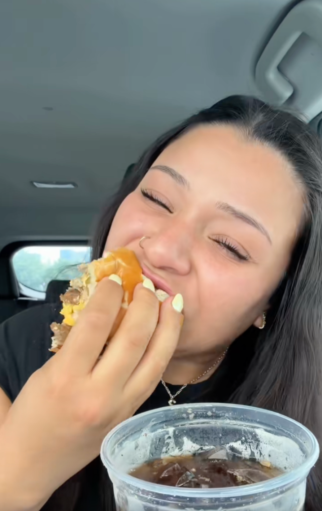 Dipping a cheeseburger into a soft drink creates a bizarre, shocking mix of hot, salty beef and sweet, fizzy cold liquid.