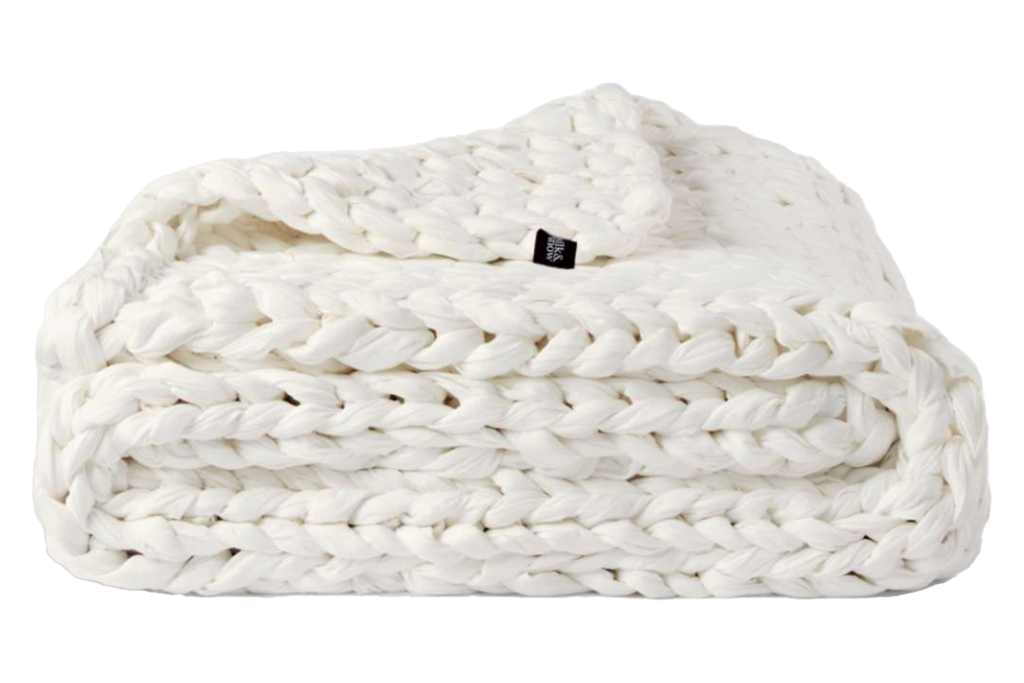 Silk & Snow Hand Knitted Weighted Blanket