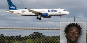 Florida man arrested after climbing fence, sneaking onto JetBlue plane and falling asleep: report