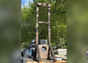 Arrest follows sighting of guillotine parked next to the Supreme Court