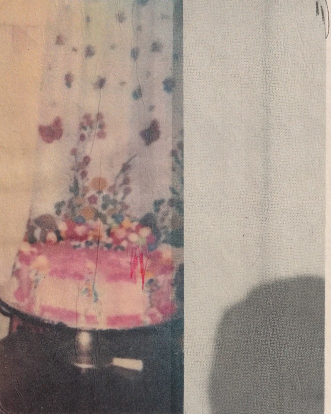 collage showing a birthday cake