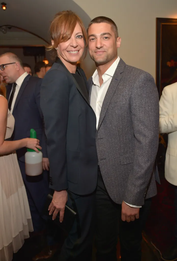 Actors Allison Janney and Philip Joncas pose together at the Cadillac Oscar Week Celebration.