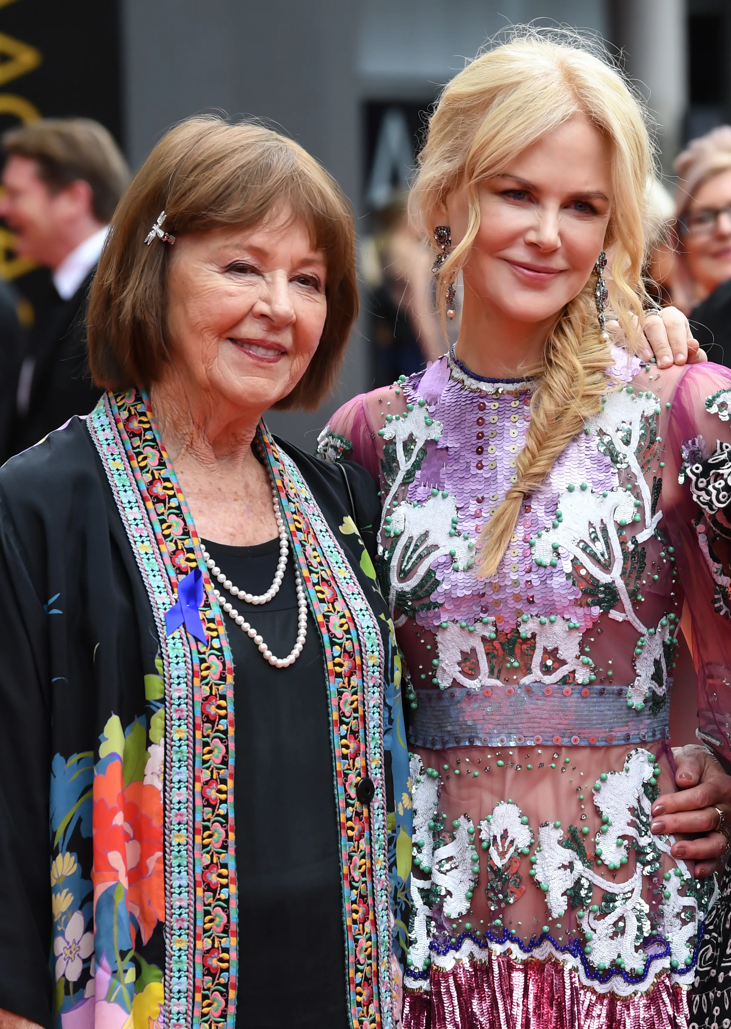 Actress Nicole Kidman with her mother Janelle Ann Kidman.