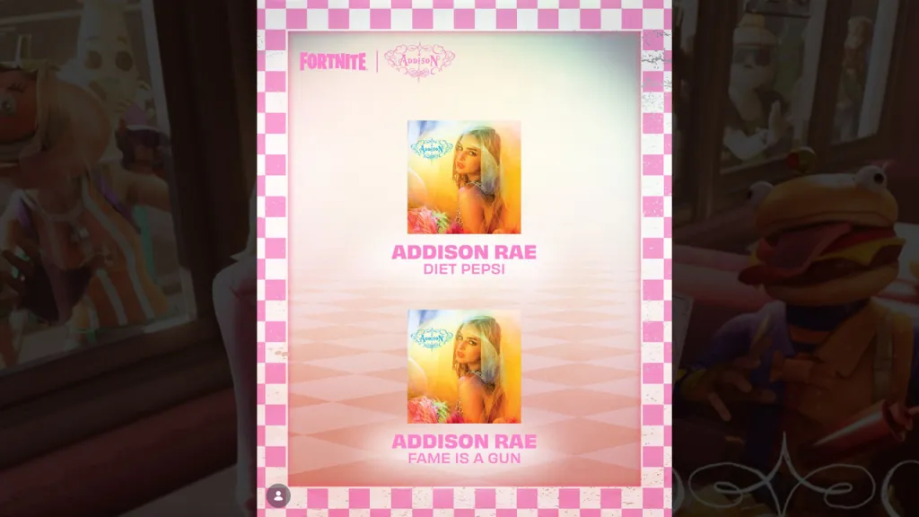 Addison Rae Fortnite Jam Tracks