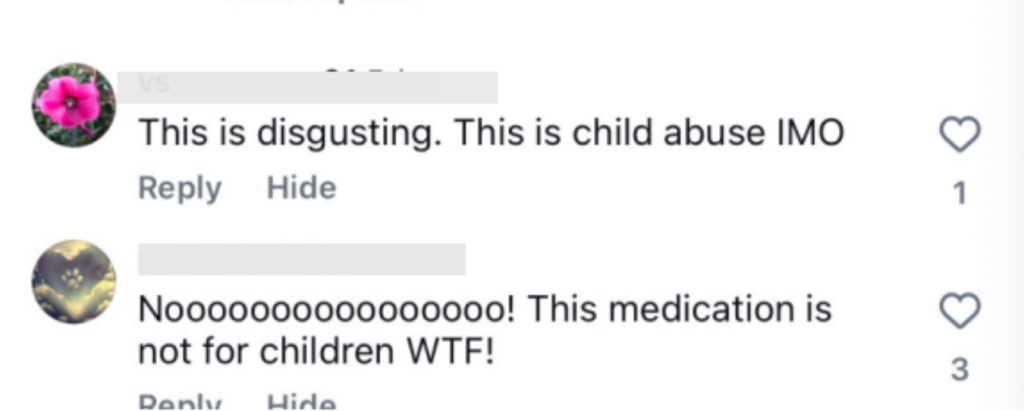 Anonymous comments from social media posts, with one stating,