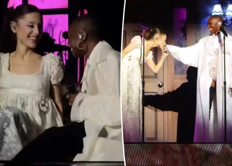 Ariana Grande and ‘Wicked’ co-star Cynthia Erivo squash feud rumors with ‘Eternal Sunshine’ tour duet