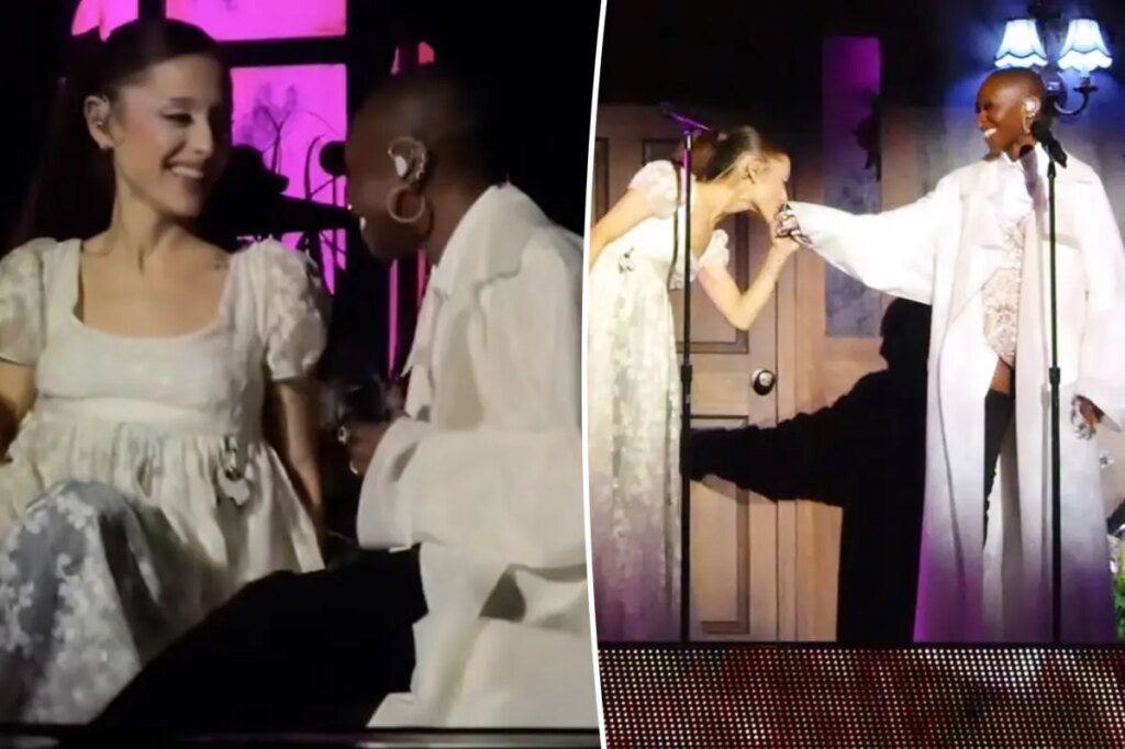 Ariana Grande and ‘Wicked’ co-star Cynthia Erivo squash feud rumors with ‘Eternal Sunshine’ tour duet