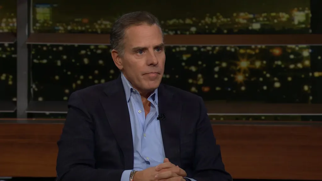 Hunter Biden seated in an interview.