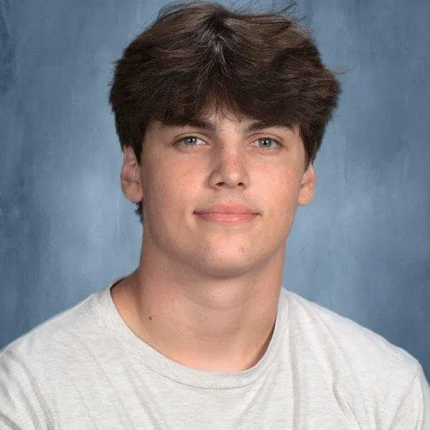 Portrait of Austin Metcalf, a junior at Memorial High School.