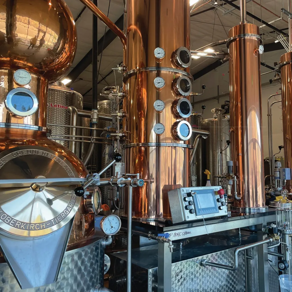 Copper distillation equipment.