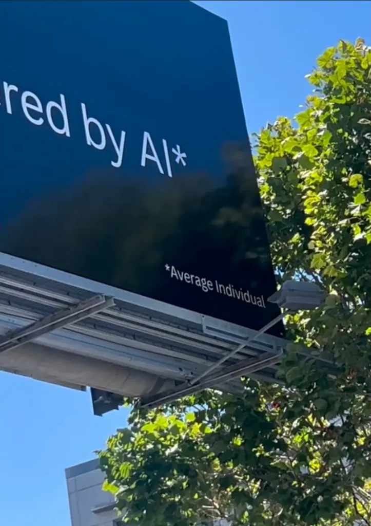 A billboard for ChatTJB.org with the text 