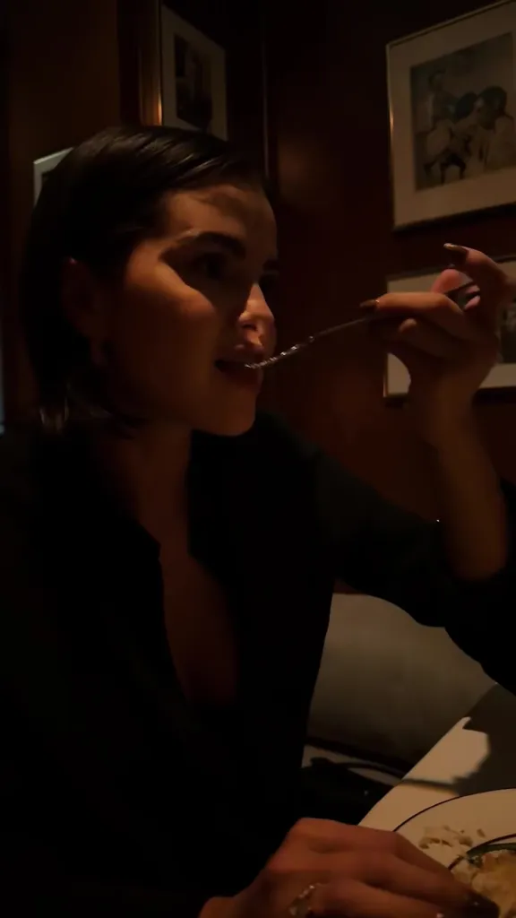 Benny Blanco eating food.