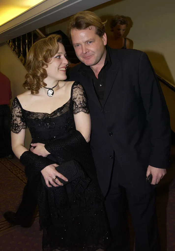 Gillian Anderson with her partner Julian Ozanne at the Evening Standard Film Awards.