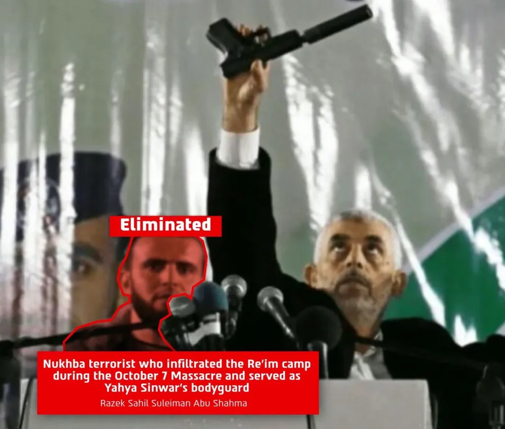 Collage of a man raising a handgun with a suppressor, a cutout of another man with 