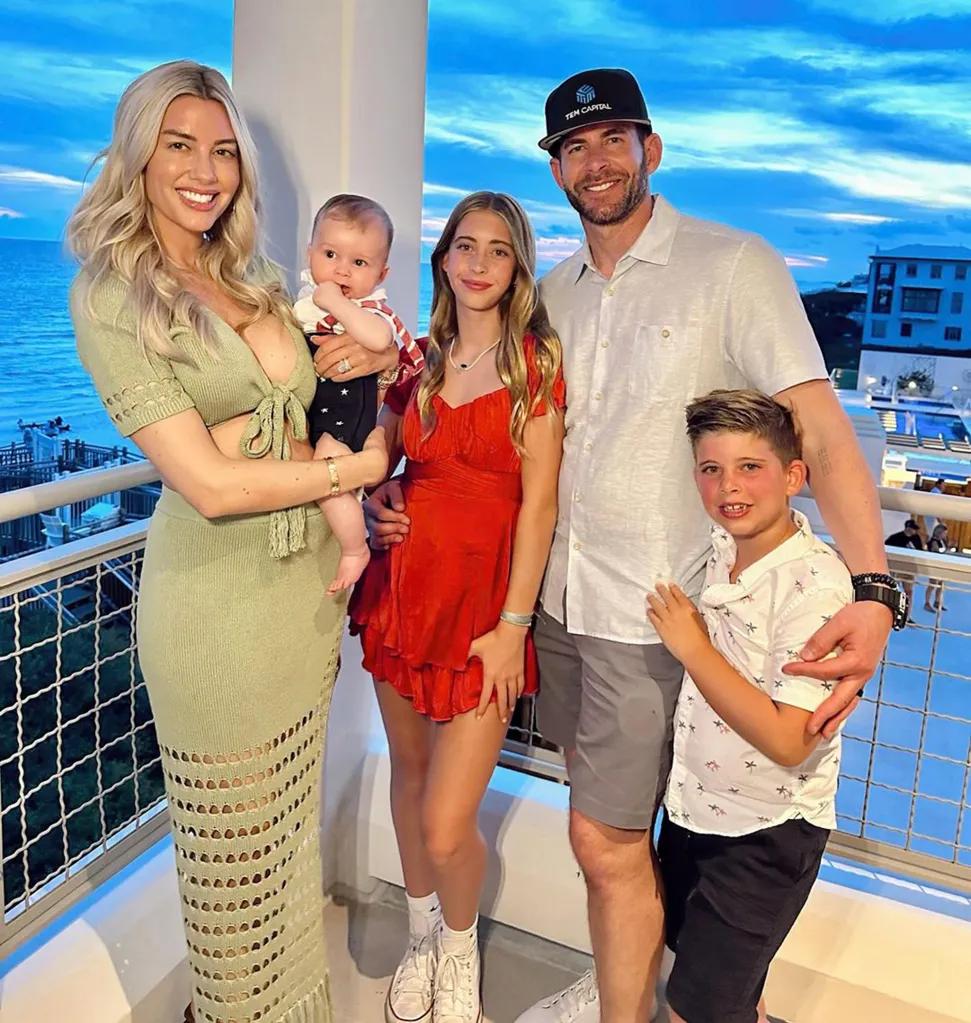 Bre Tiesi and Heather Rae Young with their children.