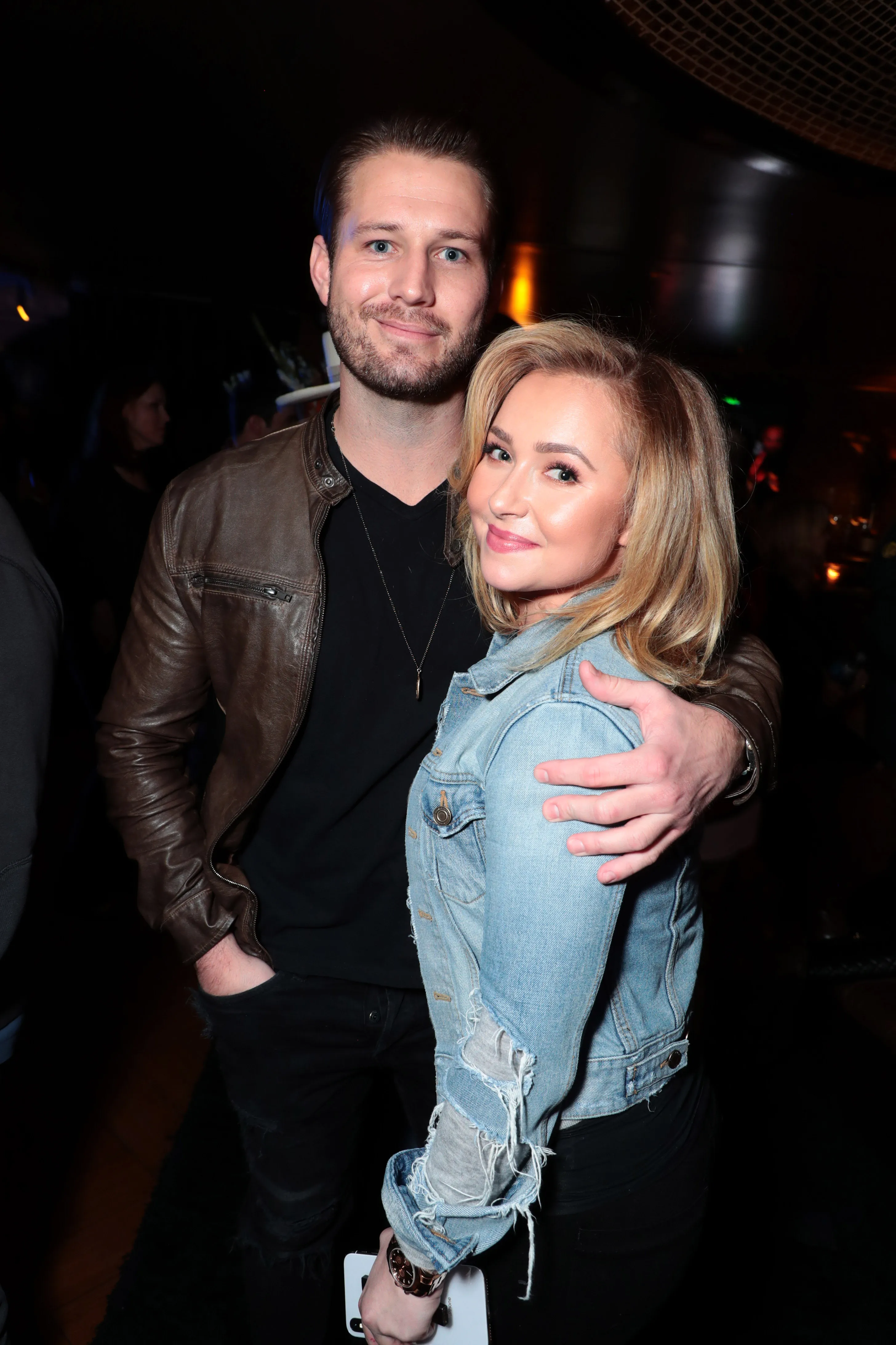Brian Hickerson and Hayden Panettiere posing together.