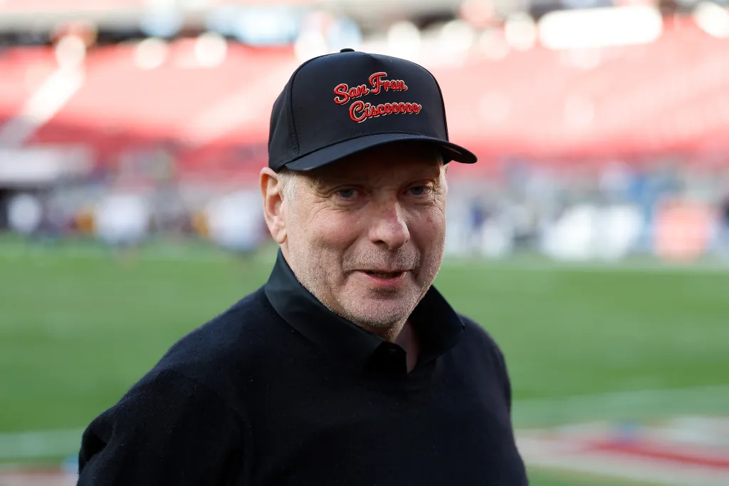 Broadcaster Greg Papa in a black 