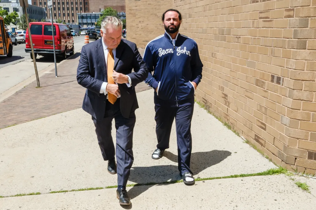 Carmine Gotti, John Gotti's grandson, leaves Nassau County District Court on Thursday, June 4, 2026, in Hempstead, NY. He is accused of choking his girlfriend during a domestic dispute.