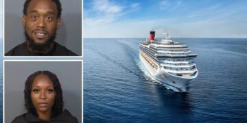 Drunk Ohio couple arrested after allegedly attacking family and punching their 9-year-old in cruise ship cabin: cops