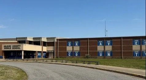 Graves County Middle School in Mayfield, Kentucky, where Sadie Flores was employed before her arrest. (Graves County Middle School)