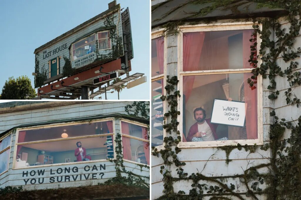 Someone is living in a billboard high above Hollywood’s famed Sunset Strip: ‘I wave to this guy every day’