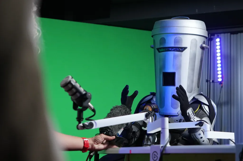 Count Binface is interviewed at a studio in London on Wednesday, July 29, 2026. 