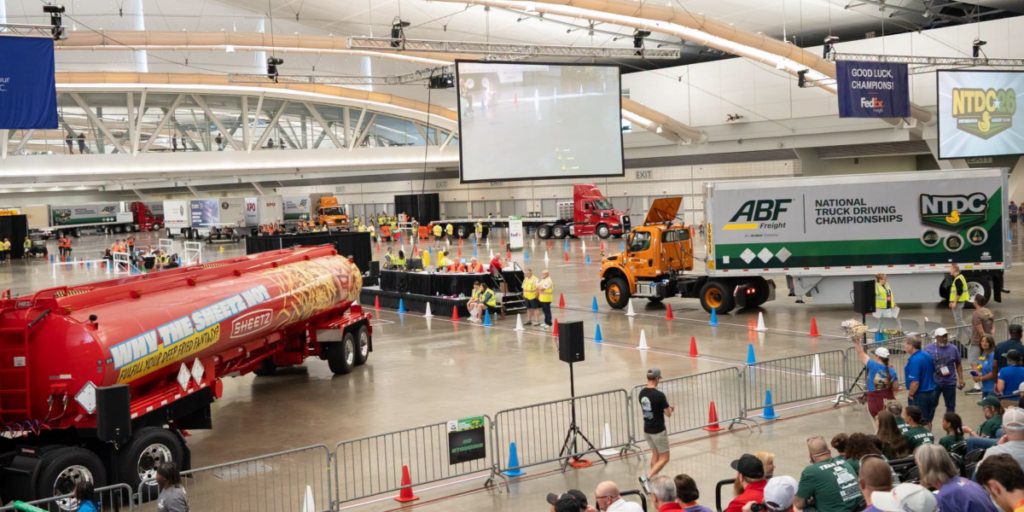 At the ‘Super Bowl of trucking,’ a driver who trained 14 years wins the golden belt buckle