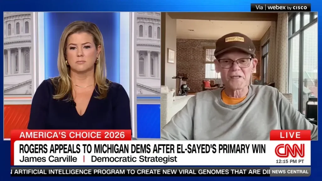 Cranky James Carville gets fired up on CNN over historic Dem win