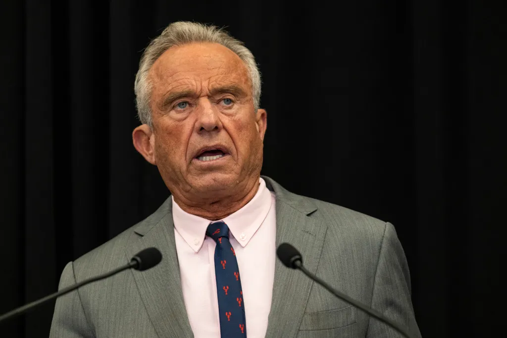 Department of Health and Human Services Secretary Robert F. Kennedy Jr. speaks at a press conference.