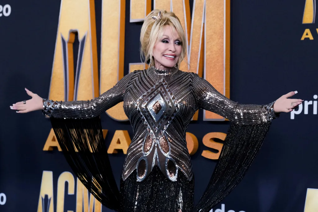 Dolly Parton attends the 57th Annual Academy of Country Music Awards.