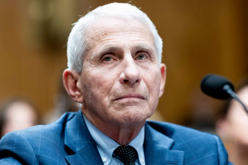 Dr. Anthony Fauci at a Senate hearing.